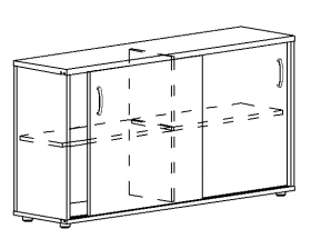 Шкаф-купе низкий (для 2-х столов 70) Albero images