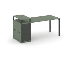 Стол рабочий с опорным распаш. шкафом с верх. горизонтом CN.SP-223 W 1800x720x917 Концепт / Concept images