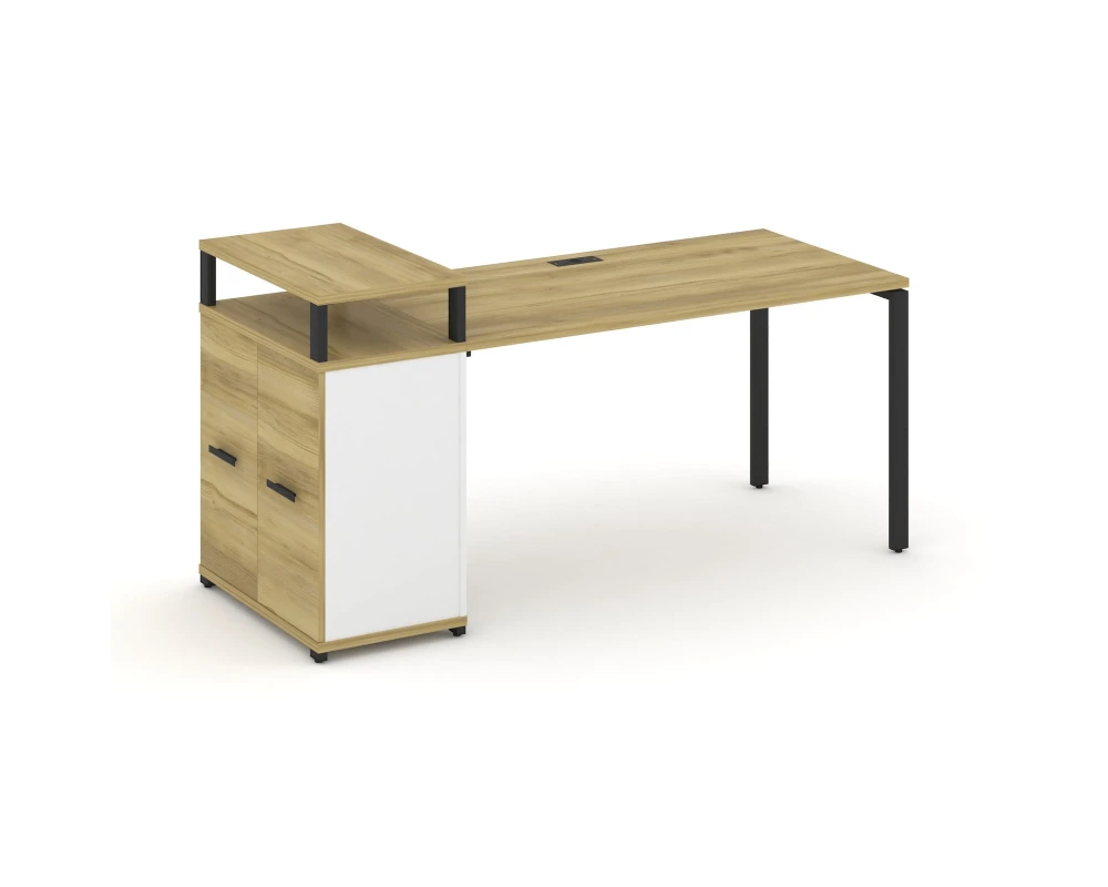 Стол рабочий с опорным распаш. шкафом с верх. горизонтом CN.SP-223 W 1800x720x917 Концепт / Concept