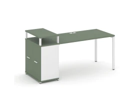 Стол рабочий с опорным распаш. шкафом с верх. горизонтом CN.SP-223 W 1800x720x917 Концепт / Concept images