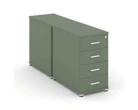 Тумба двухсторонняя опорная/приставная 4 ящ. CN.DTGO-002 W 420x1480x750 Концепт / Concept images