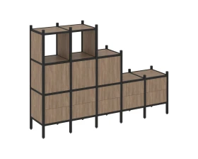 Прямой стеллаж L-19 2110x446x1458 Лофт / Loft images