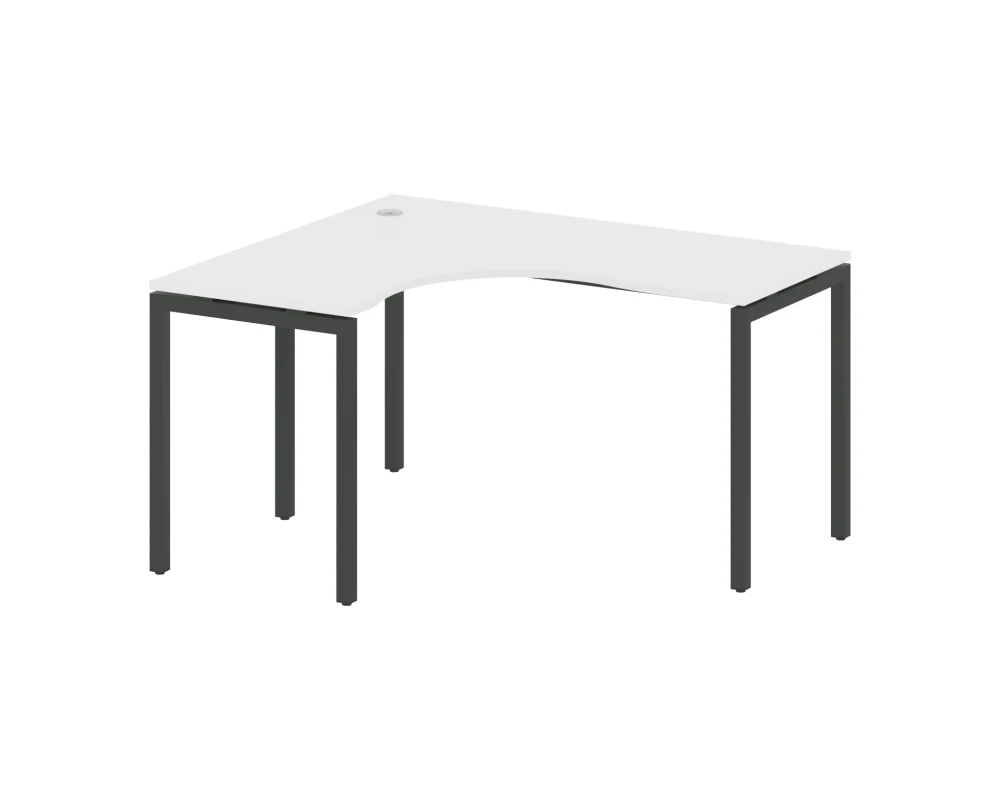 Стол криволинейный левый на П-образном м/к 1400x1200x750 Метал Систем Куатро 4х4 / Metal System Quattro 4x4