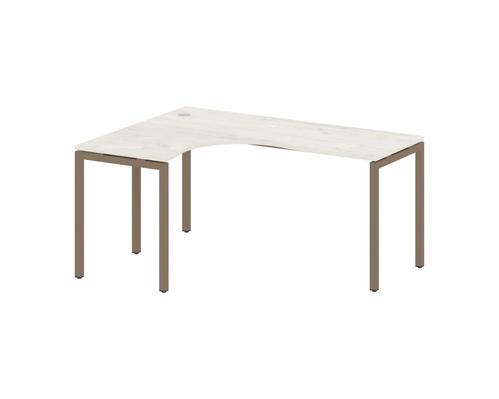 Стол криволинейный левый на П-образном м/к 1600x1200x750 Метал Систем Куатро 4х4 / Metal System Quattro 4x4