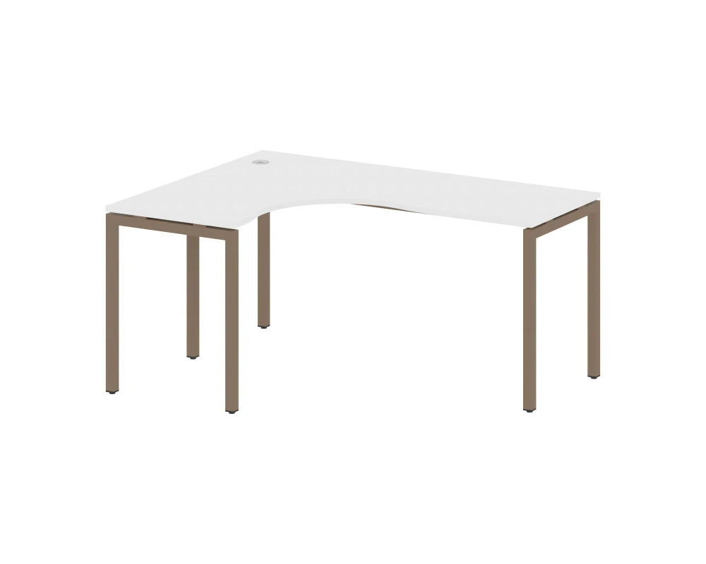 Стол криволинейный левый на П-образном м/к 1600x1200x750 Метал Систем Куатро 4х4 / Metal System Quattro 4x4