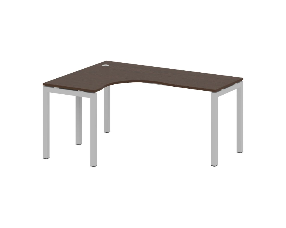 Стол криволинейный левый на П-образном м/к 1600x1200x750 Метал Систем Куатро 5x5 / Metal System Quattro 5x5