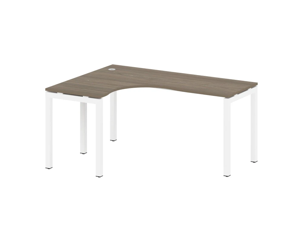 Стол криволинейный левый на П-образном м/к 1600x1200x750 Метал Систем Куатро 5x5 / Metal System Quattro 5x5