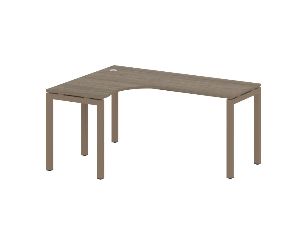 Стол криволинейный левый на П-образном м/к 1600x1200x750 Метал Систем Куатро 5x5 / Metal System Quattro 5x5