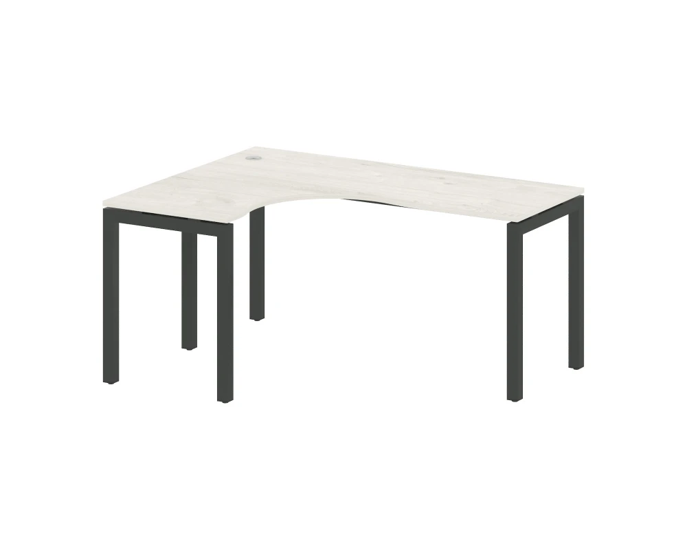 Стол криволинейный левый на П-образном м/к 1600x1200x750 Метал Систем Куатро 5x5 / Metal System Quattro 5x5