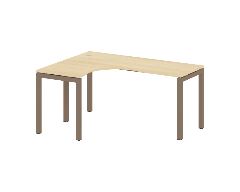 Стол криволинейный левый на П-образном м/к 1600x1200x750 Метал Систем Куатро 5x5 / Metal System Quattro 5x5