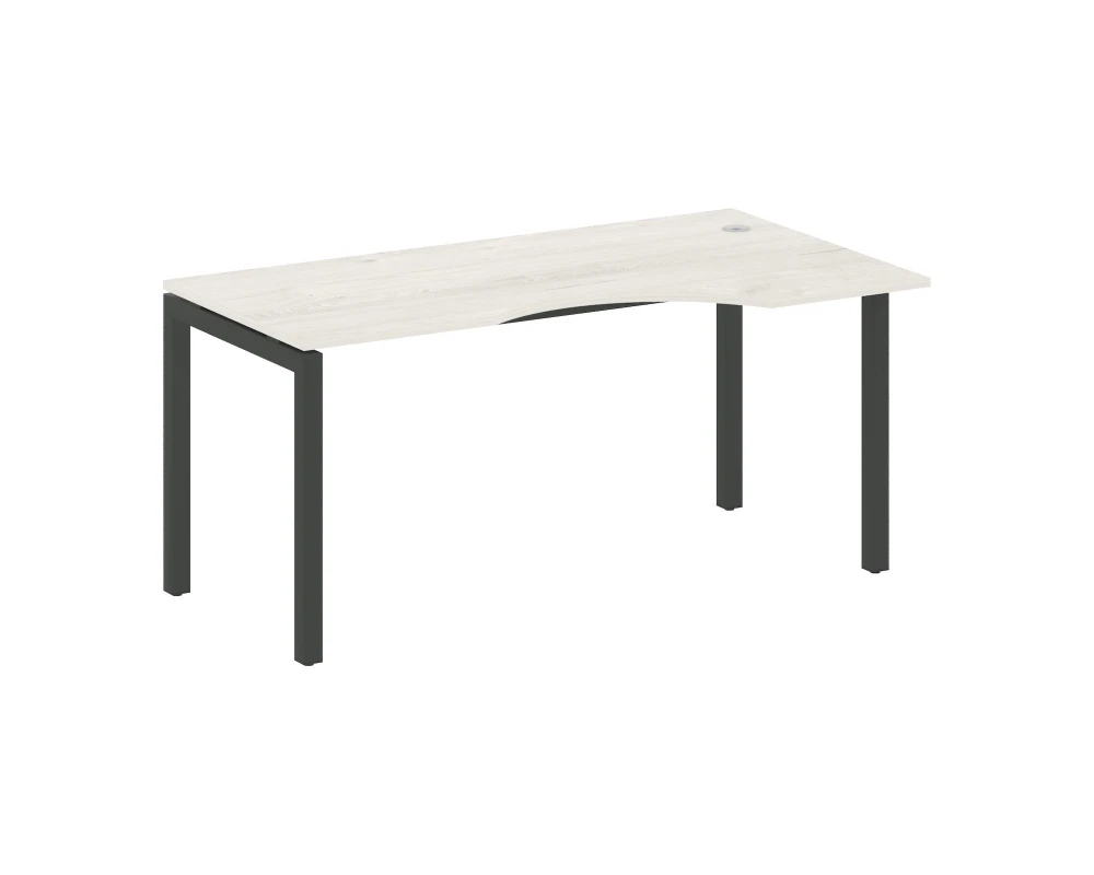 Стол криволинейный правый на П-образном м/к 1600x900x750 Метал Систем Куатро 5x5 / Metal System Quattro 5x5