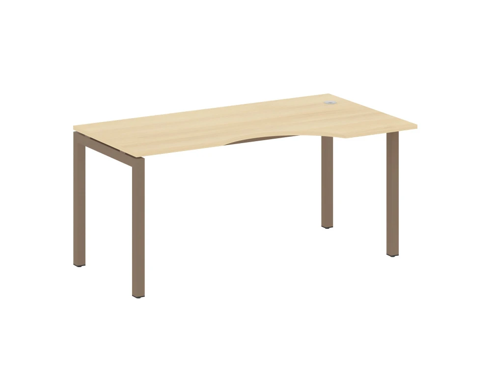 Стол криволинейный правый на П-образном м/к 1600x900x750 Метал Систем Куатро 5x5 / Metal System Quattro 5x5