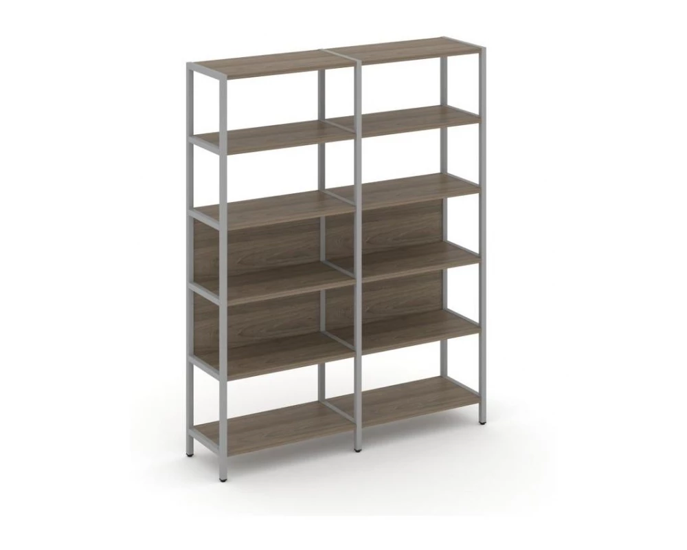 Двухсекционный стеллаж пятиярусный 1590х400х1980 Shelf System
