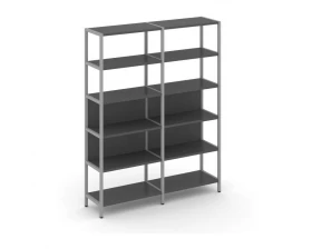 Двухсекционный стеллаж пятиярусный 1590х400х1980 Shelf System images