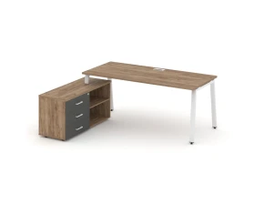 Стол письменный с греденцией левой на А-образном каркасе 1980x1480x750 Стайл Проджект Директ / Style Project Direct images