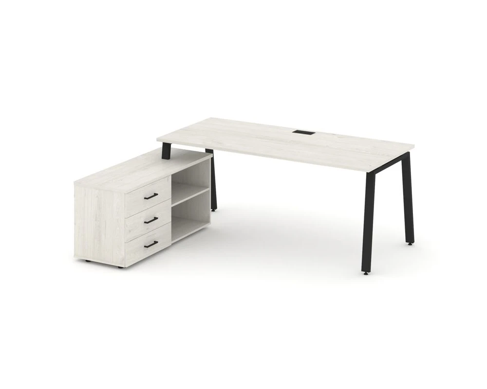 Стол письменный с греденцией левой на А-образном каркасе 1980x1480x750 Стайл Проджект Директ / Style Project Direct