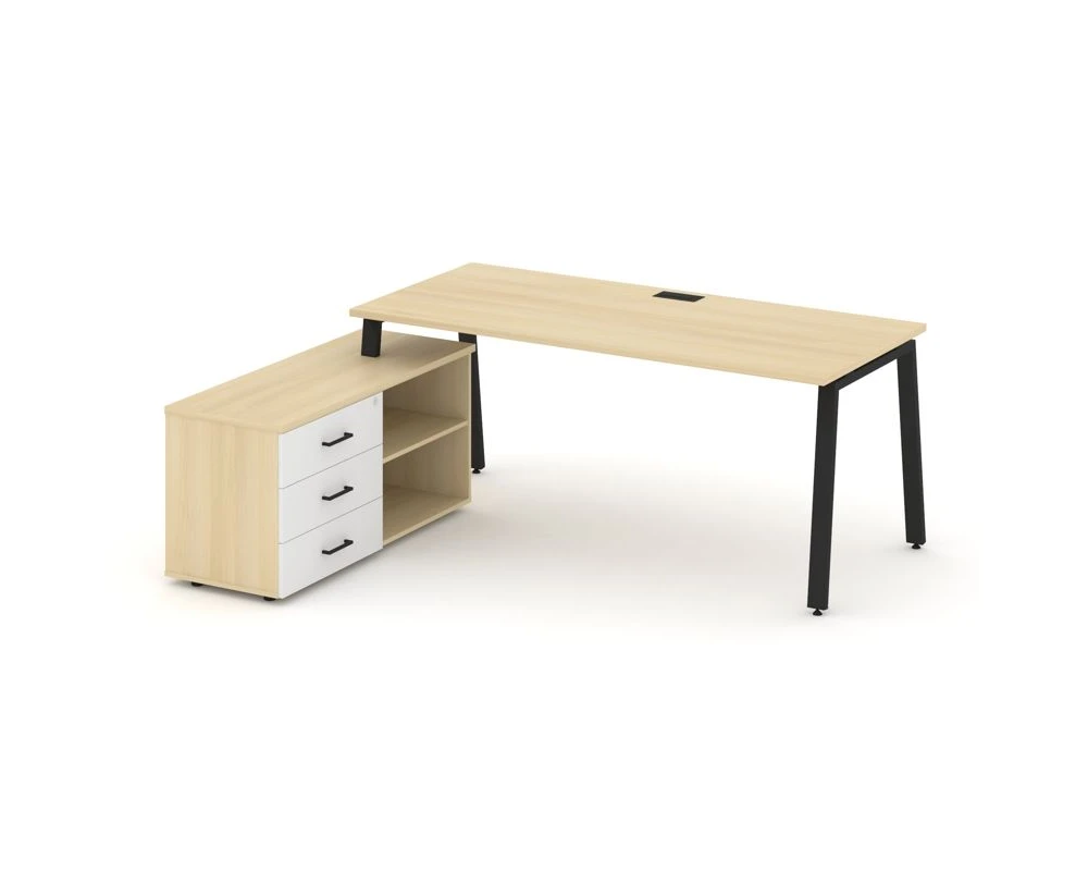 Стол письменный с греденцией левой на А-образном каркасе 1980x1480x750 Стайл Проджект Директ / Style Project Direct