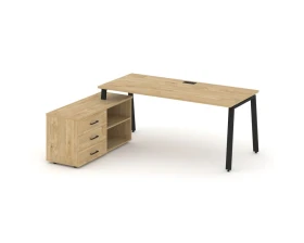 Стол письменный с греденцией левой на А-образном каркасе 1980x1480x750 Стайл Проджект Директ / Style Project Direct images