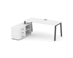 Стол письменный с греденцией левой на А-образном каркасе 1980x1580x750 Стайл Проджект Директ / Style Project Direct images