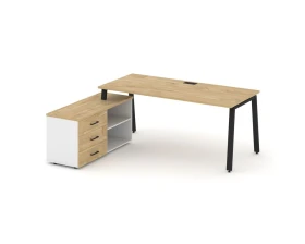 Стол письменный с греденцией левой на А-образном каркасе 1980x1580x750 Стайл Проджект Директ / Style Project Direct images