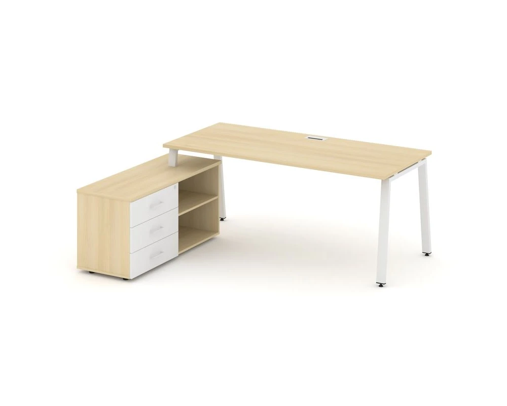 Стол письменный с греденцией левой на А-образном каркасе 1980x1580x750 Стайл Проджект Директ / Style Project Direct