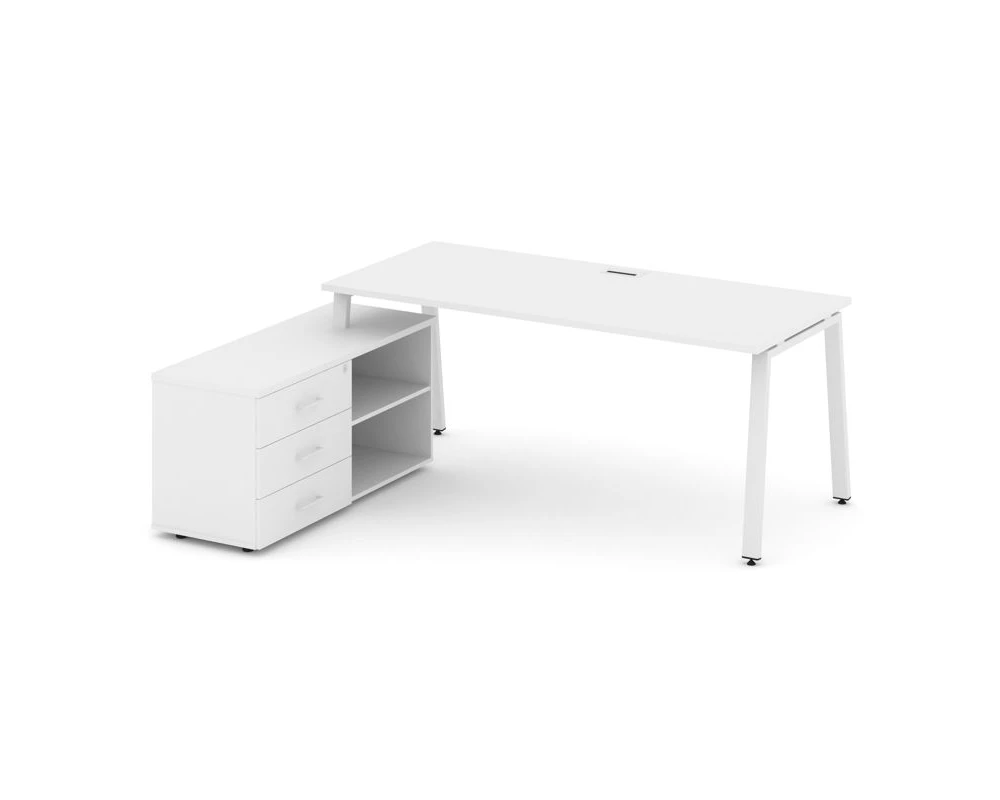 Стол письменный с греденцией левой на А-образном каркасе 1980x1580x750 Стайл Проджект Директ / Style Project Direct