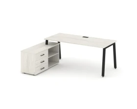 Стол письменный с греденцией левой на А-образном каркасе 1980x1580x750 Стайл Проджект Директ / Style Project Direct images