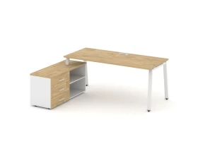 Стол письменный с греденцией левой на А-образном каркасе 1980x1580x750 Стайл Проджект Директ / Style Project Direct images