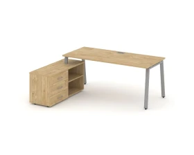 Стол письменный с греденцией левой на А-образном каркасе 1980x1580x750 Стайл Проджект Директ / Style Project Direct images