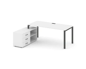 Стол письменный с греденцией левой на П-образном каркасе 1580x1480x750 Стайл Проджект Директ / Style Project Direct images