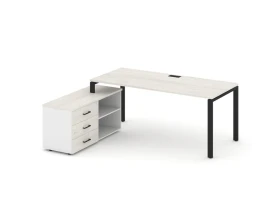 Стол письменный с греденцией левой на П-образном каркасе 1580x1480x750 Стайл Проджект Директ / Style Project Direct images