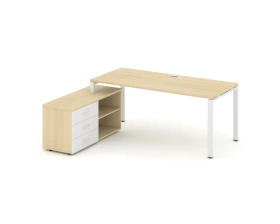 Стол письменный с греденцией левой на П-образном каркасе 1780x1580x750 Стайл Проджект Директ / Style Project Direct images