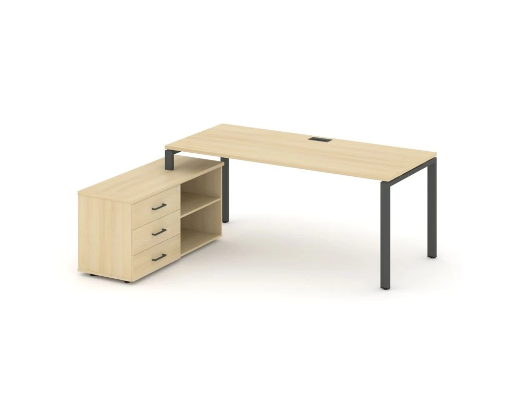 Стол письменный с греденцией левой на П-образном каркасе 1780x1580x750 Стайл Проджект Директ / Style Project Direct