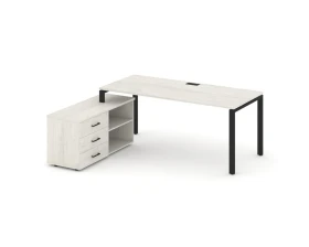 Стол письменный с греденцией левой на П-образном каркасе 1780x1580x750 Стайл Проджект Директ / Style Project Direct images