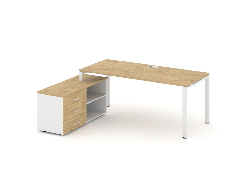 Стол письменный с греденцией левой на П-образном каркасе 1780x1580x750 Стайл Проджект Директ / Style Project Direct