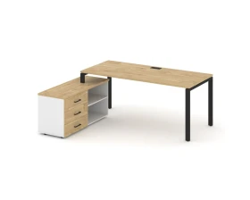 Стол письменный с греденцией левой на П-образном каркасе 1780x1580x750 Стайл Проджект Директ / Style Project Direct images