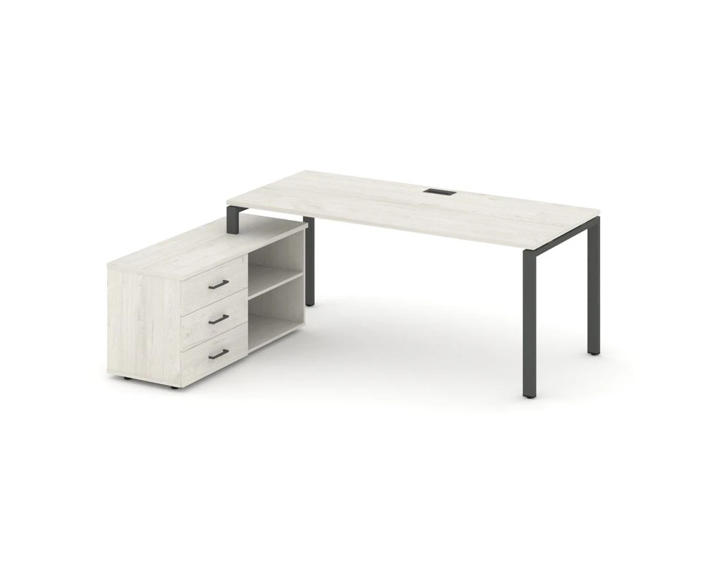 Стол письменный с греденцией левой на П-образном каркасе 1780x1580x750 Стайл Проджект Директ / Style Project Direct