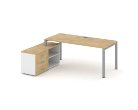 Стол письменный с греденцией левой на П-образном каркасе 1980x1580x750 Стайл Проджект Директ / Style Project Direct images