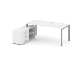 Стол письменный с греденцией левой на П-образном каркасе 2180x1580x750 Стайл Проджект Директ / Style Project Direct images