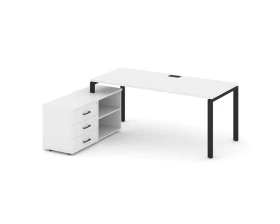 Стол письменный с греденцией левой на П-образном каркасе 2180x1580x750 Стайл Проджект Директ / Style Project Direct images