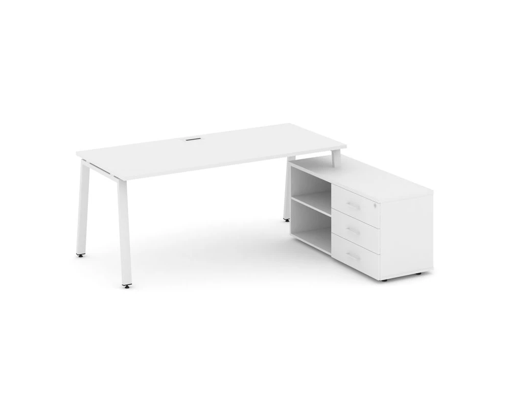 Стол письменный с греденцией правой на А-образном каркасе 1780x1480x750 Стайл Проджект Директ / Style Project Direct