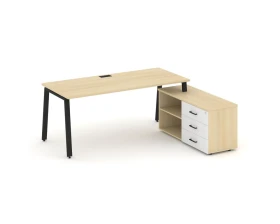 Стол письменный с греденцией правой на А-образном каркасе 1780x1480x750 Стайл Проджект Директ / Style Project Direct images