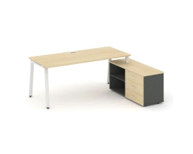 Стол письменный с греденцией правой на А-образном каркасе 1980x1480x750 Стайл Проджект Директ / Style Project Direct images