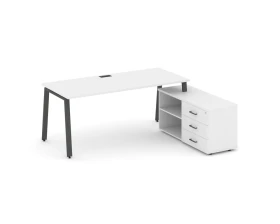 Стол письменный с греденцией правой на А-образном каркасе 1980x1480x750 Стайл Проджект Директ / Style Project Direct images