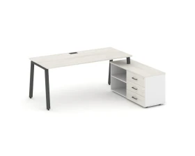 Стол письменный с греденцией правой на А-образном каркасе 1980x1480x750 Стайл Проджект Директ / Style Project Direct images