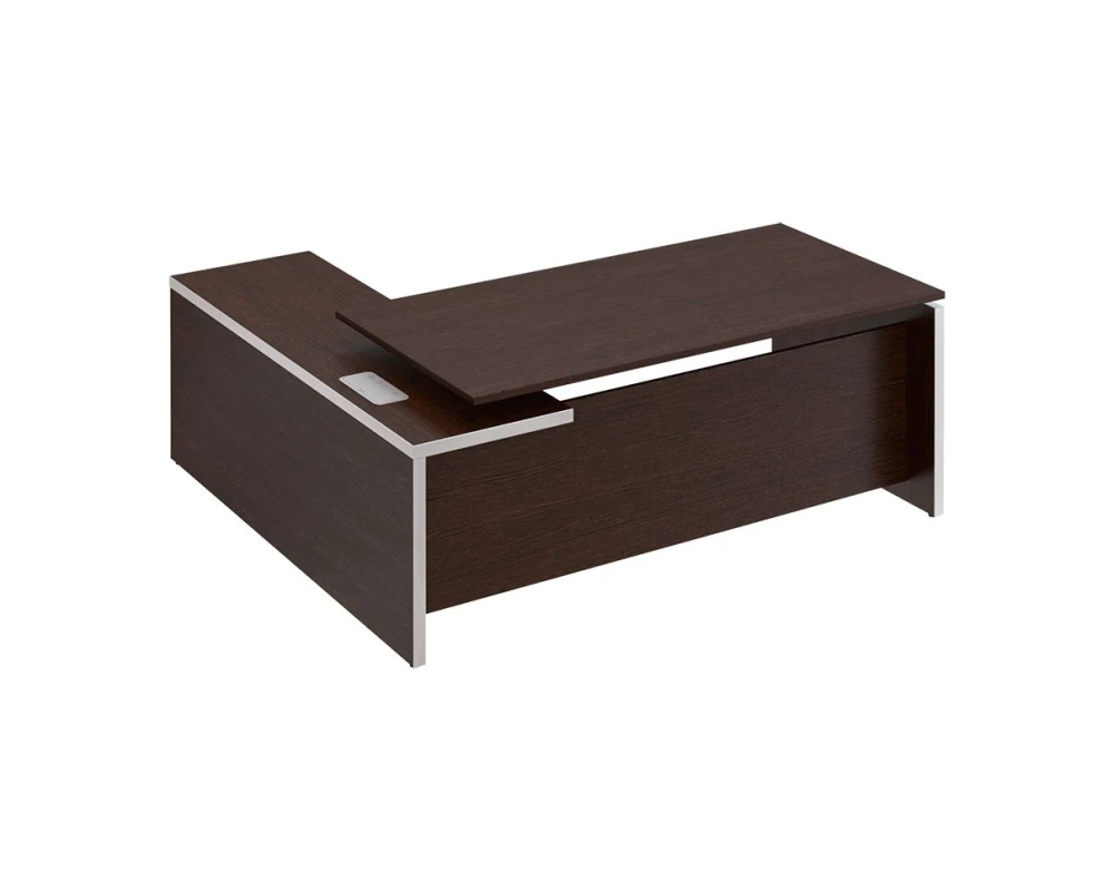 Стол руководителя с брифинг приставкой боковой правой 200x180x76 Reventon