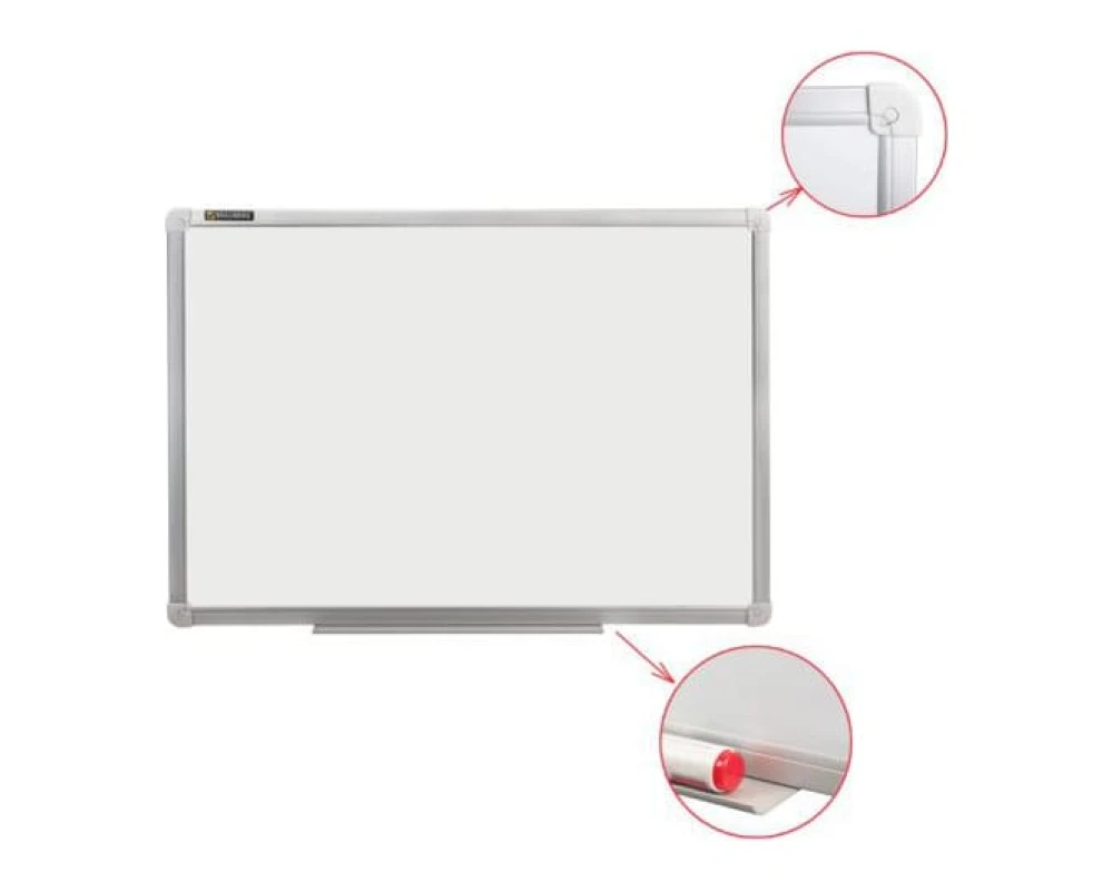 Доска магнитно маркерная BRAUBERG стандарт 100х150 алюминиевая рамка