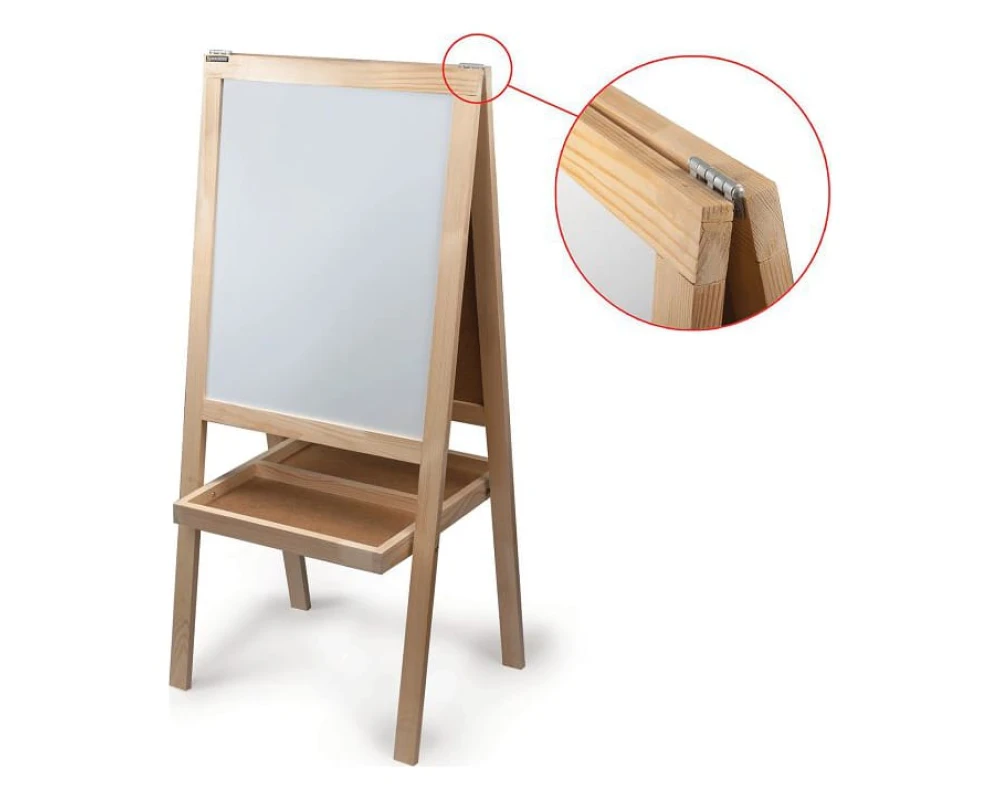 Доска мольберт магнитно маркерная для мела BRAUBERG двусторонняя 56х67