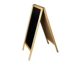 Доска штендер магнитно маркерная и для мела BRAUBERG двусторонняя 45х104 деревянная неокрашенная рама images