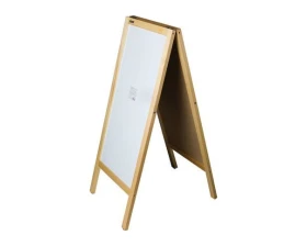 Доска штендер магнитно маркерная и для мела BRAUBERG двусторонняя 45х104 деревянная неокрашенная рама images